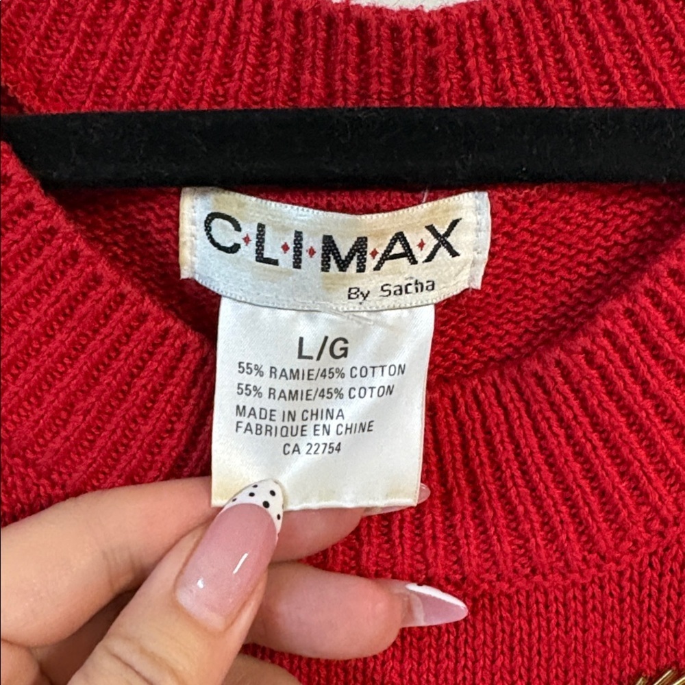 Vintage Climax by Sacha Christmas knit Sweater with Embellishments size L - Picture 5 of 5